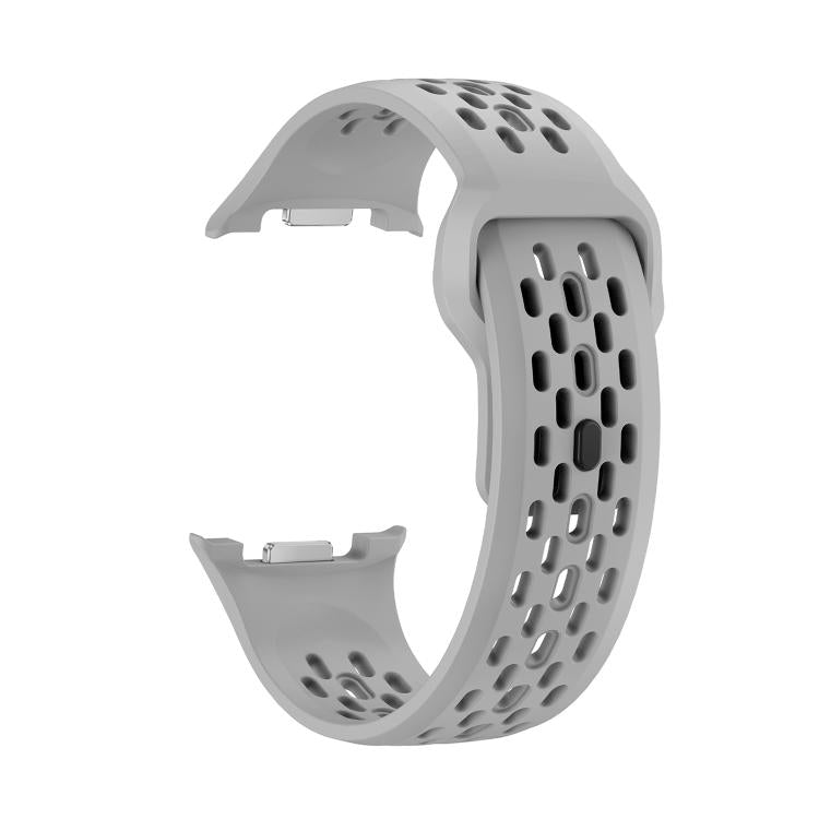 For Samsung Galaxy Watch8 44mm Speed Bezel and Black Reverse Buckle Silicone Watch Band(Gray Black) - free shipping - PMC TechLife - Order now!