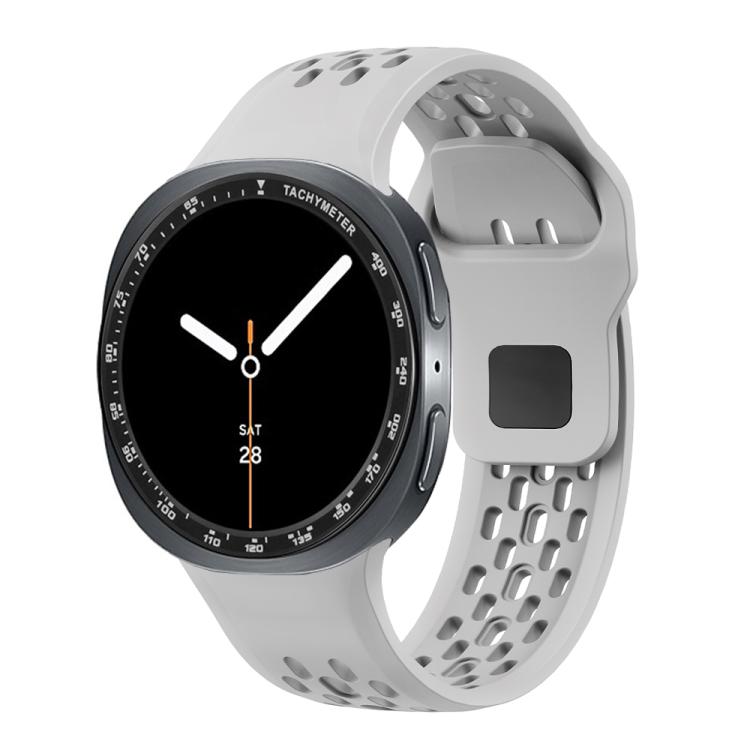 For Samsung Galaxy Watch8 40mm Speed Bezel and Black Reverse Buckle Silicone Watch Band(Gray Black) - free shipping - PMC TechLife - Order now!