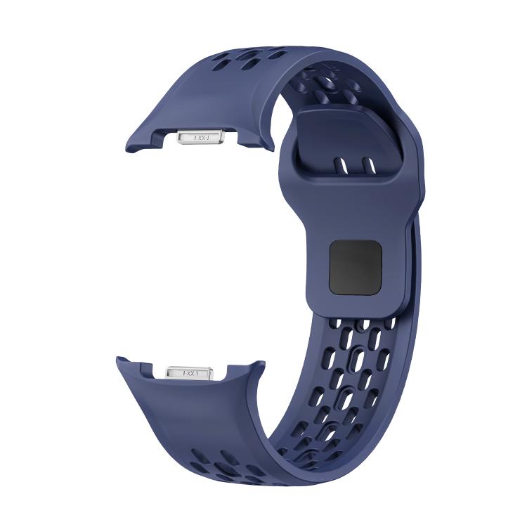 For Samsung Galaxy Watch8 40mm Speed Bezel and Black Reverse Buckle Silicone Watch Band(Midnight Blue Black) - free shipping - PMC TechLife - Order now!