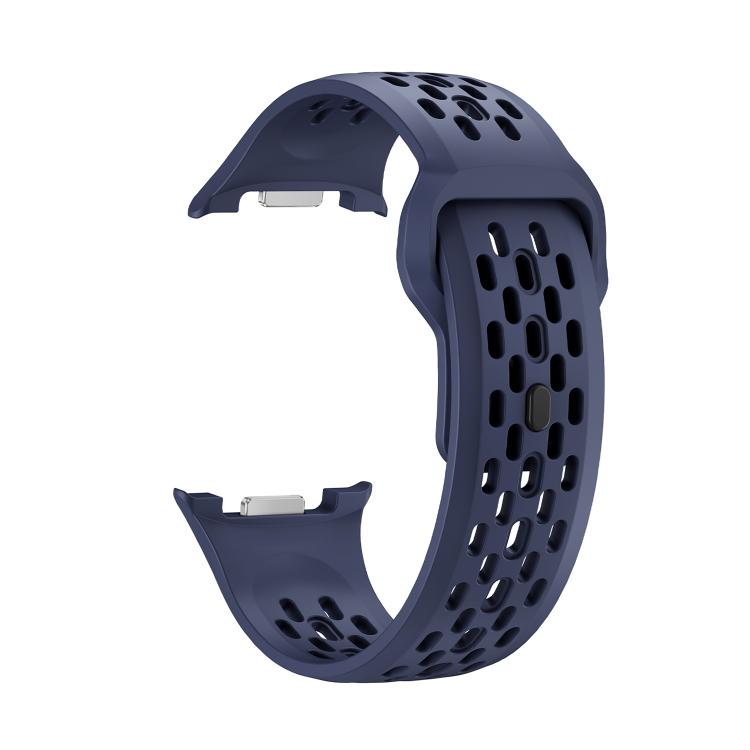 For Samsung Galaxy Watch8 40mm Speed Bezel and Black Reverse Buckle Silicone Watch Band(Midnight Blue Black) - free shipping - PMC TechLife - Order now!