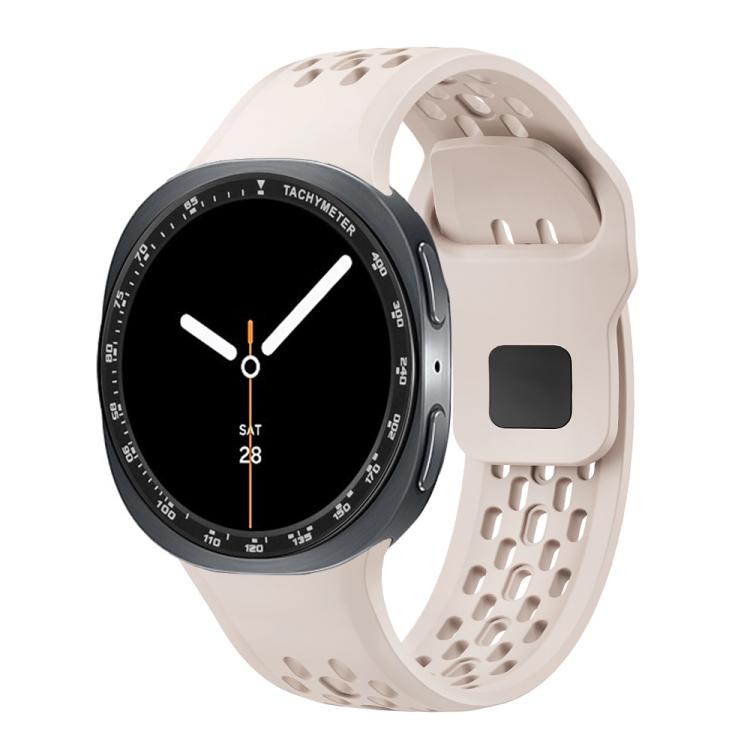 For Samsung Galaxy Watch8 40mm Speed Bezel and Black Reverse Buckle Silicone Watch Band(Starlight Black) - free shipping - PMC TechLife - Order now!