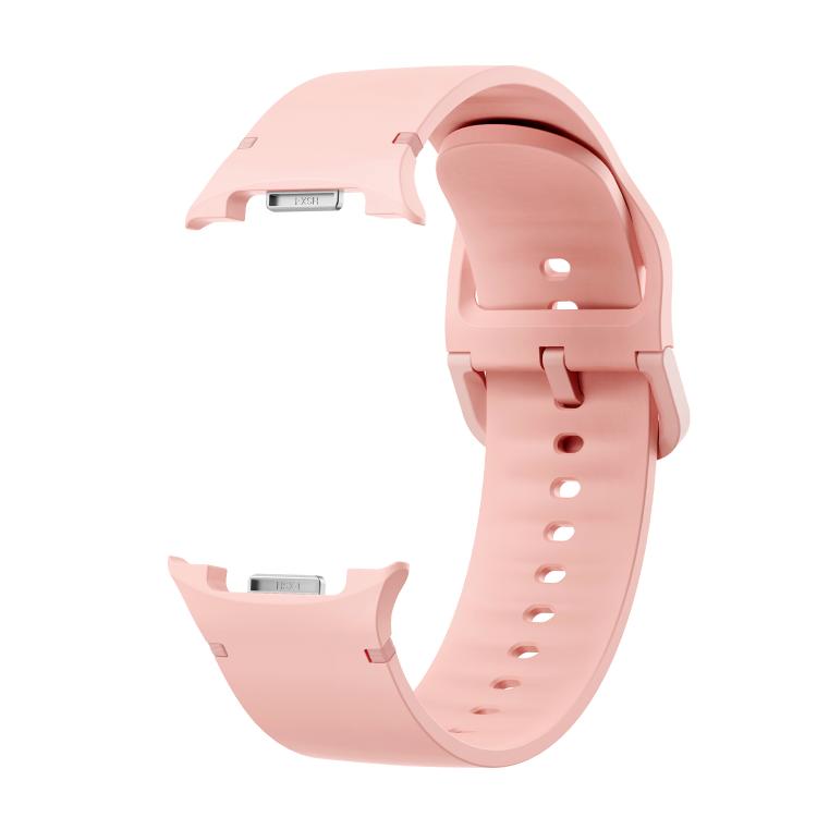 For Samsung Galaxy Watch8 44mm Speed Bezel and Solid Color Stitched Silicone Watch Band(Pink Silver) - free shipping - PMC TechLife - Order now!