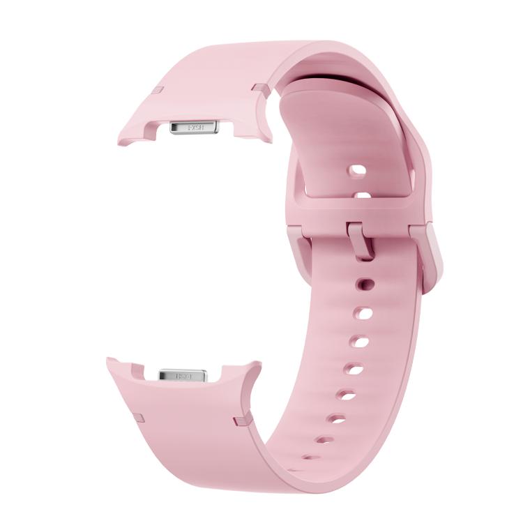 For Samsung Galaxy Watch8 40mm Speed Bezel and Solid Color Stitched Silicone Watch Band(Light Pink Silver) - free shipping - PMC TechLife - Order now!