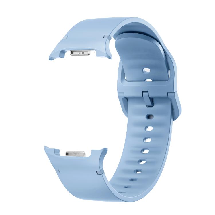 For Samsung Galaxy Watch8 40mm Speed Bezel and Solid Color Stitched Silicone Watch Band(Light Blue Silver) - free shipping - PMC TechLife - Order now!