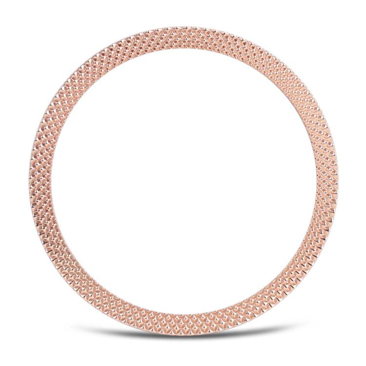 For Samsung Galaxy Watch8 44mm Rhombic Texture Bezel and Solid Color Stitched Silicone Watch Band(Pink Rose Gold) - free shipping - PMC TechLife - Order now!