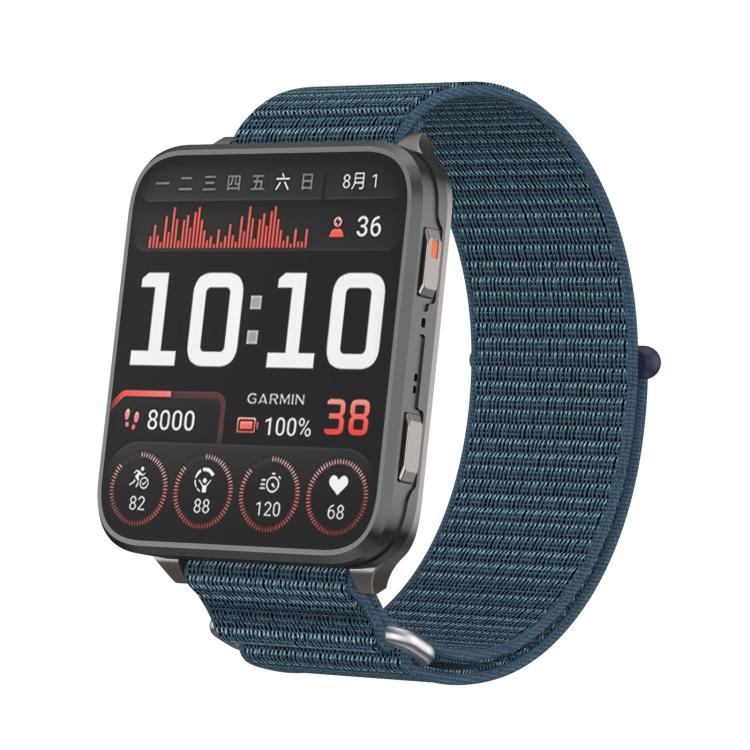 For Garmin Venu X1 Two Section Metal Ring Nylon Hook and Loop Fastener Watch Band(Dark Misty Gray) - free shipping - PMC TechLife - Order now!
