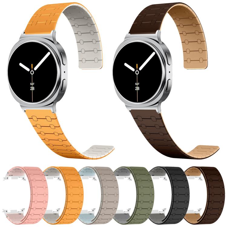 For Samsung Galaxy Watch8 / Watch8 Classic Two Color Loop Magnetic Silicone Watch Band(Black+Gray) - free shipping - PMC TechLife - Order now!