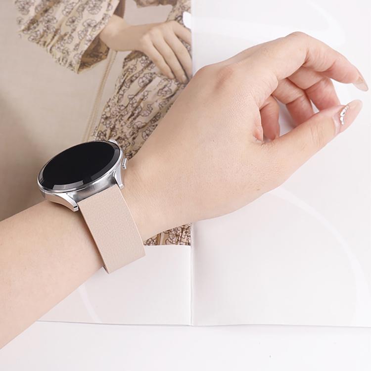 18mm Lychee Texture Soft Magnetic Silicone Watch Band(Starlight Orange) - free shipping - PMC TechLife - Order now!