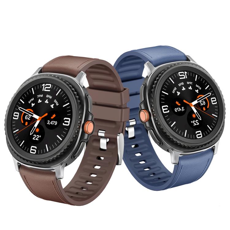 For Samsung Galaxy Watch8 / Watch8 Classic Metal Head Leather Skin Silicone Watch Band(White) - free shipping - PMC TechLife - Order now!
