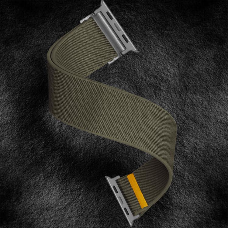 For Apple Watch 46mm / 49mm / 45mm / 44mm Adjustable Single Loop Elastic Nylon Watch Band(Army Green) - free shipping - PMC TechLife - Order now!