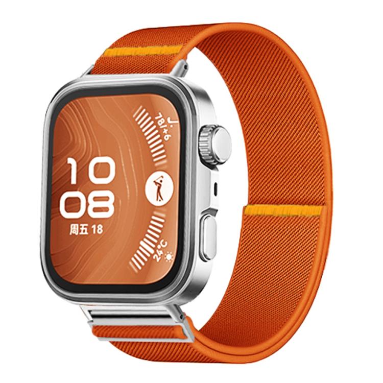 For Huawei Watch Fit3 / Fit4 / Fit4 Pro Adjustable Single Loop Elastic Nylon Watch Band(Orange) - free shipping - PMC TechLife - Order now!