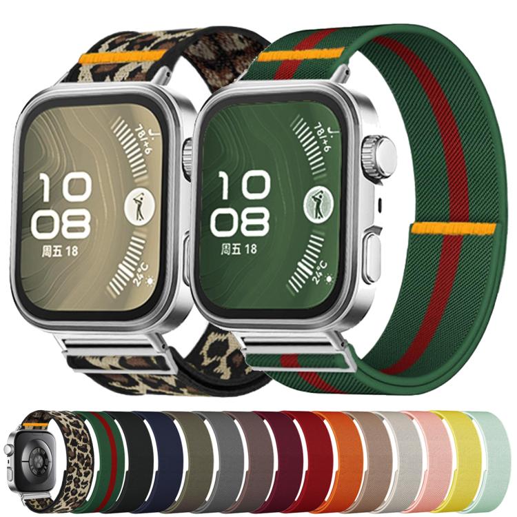 For Huawei Watch Fit3 / Fit4 / Fit4 Pro Adjustable Single Loop Elastic Nylon Watch Band(Orange) - free shipping - PMC TechLife - Order now!