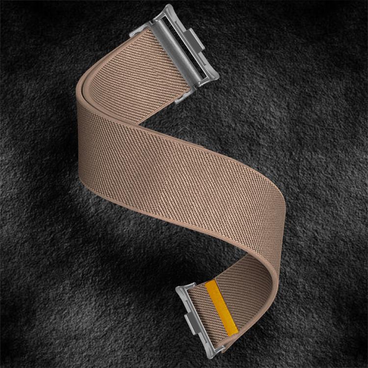 For Xiaomi Smart Band 9 Pro / Redmi Watch 5 Adjustable Single Loop Elastic Nylon Watch Band(Milk Tea) - free shipping - PMC TechLife - Order now!