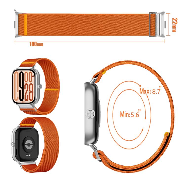 For Xiaomi Smart Band 9 Pro / Redmi Watch 5 Adjustable Single Loop Elastic Nylon Watch Band(Milk Tea) - free shipping - PMC TechLife - Order now!