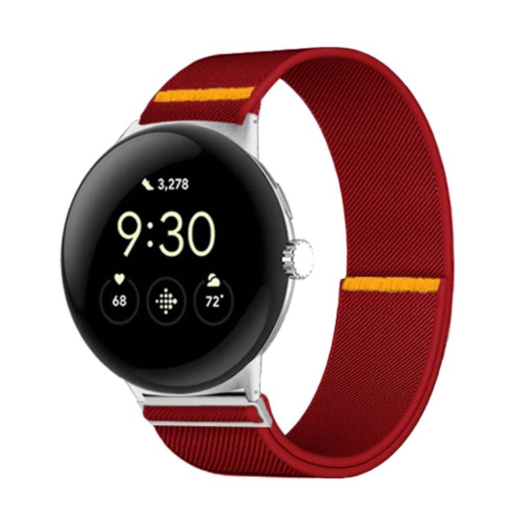 For Google Pixel Watch 3 45mm Adjustable Single Loop Elastic Nylon Watch Band(Red) - free shipping - PMC TechLife - Order now!