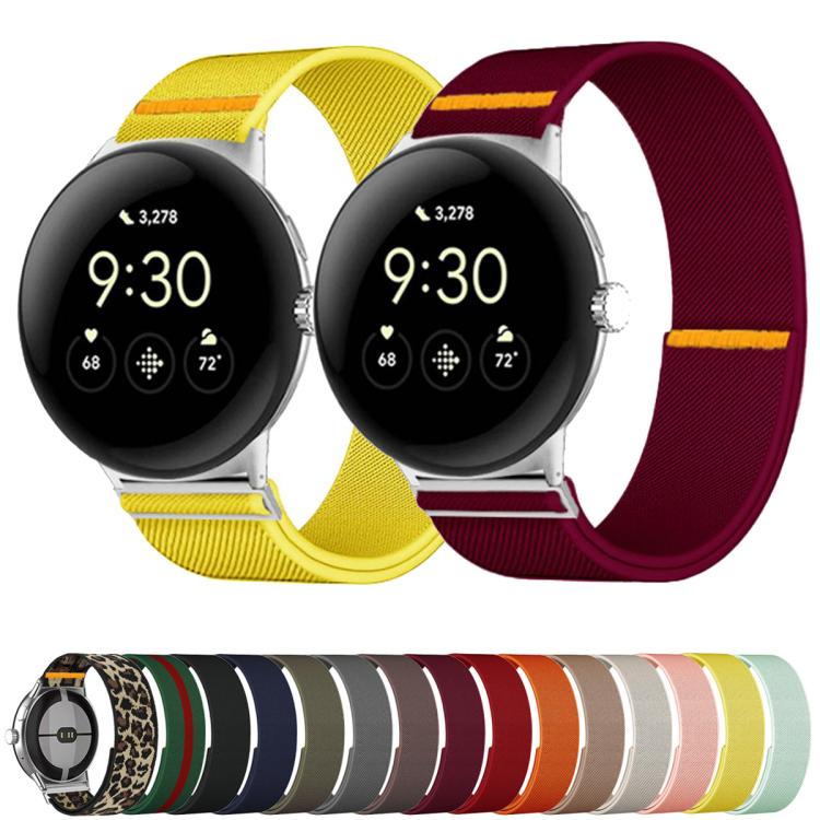 For Google Pixel Watch 3 45mm Adjustable Single Loop Elastic Nylon Watch Band(Red) - free shipping - PMC TechLife - Order now!