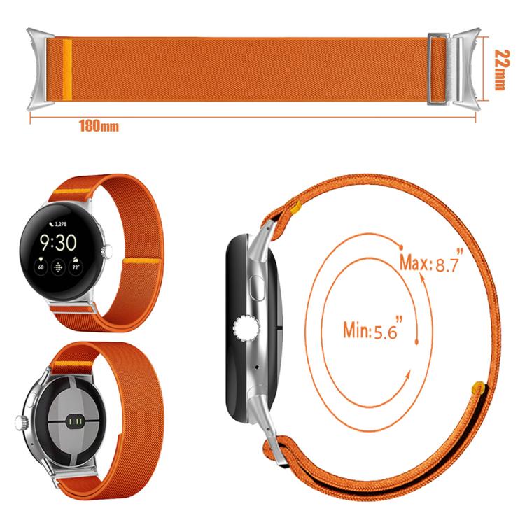 For Google Pixel Watch 3 45mm Adjustable Single Loop Elastic Nylon Watch Band(Red) - free shipping - PMC TechLife - Order now!