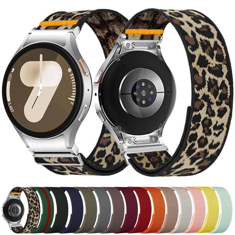 For Samsung Galaxy Watch FE / 7 / 6 / 5 / 4 Adjustable Single Loop Elastic Nylon Watch Band(Orange) - free shipping - PMC TechLife - Order now!