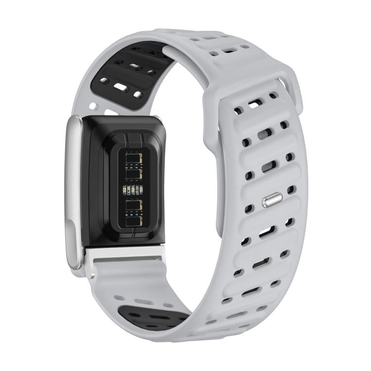 Reverse Buckle Sports Breathable Silicone Watch Band For WHOOP 5.0 Electrocardiogram(Light Gray Black) - free shipping - PMC TechLife - Order now!