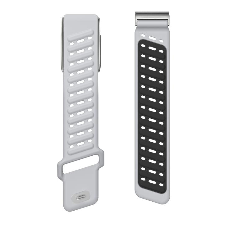 Reverse Buckle Sports Breathable Silicone Watch Band For WHOOP 5.0 Electrocardiogram(Light Gray Black) - free shipping - PMC TechLife - Order now!