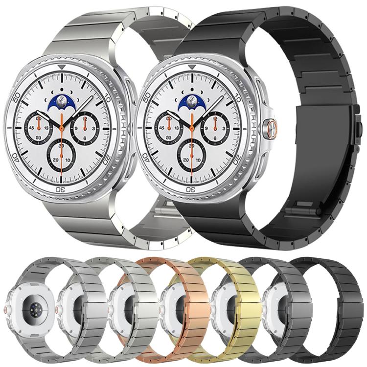 For Samsung Galaxy Watch8 / Watch8 Classic Integrated One Bead Stainless Steel Watch Band(Titanium Color) - free shipping - PMC TechLife - Order now!