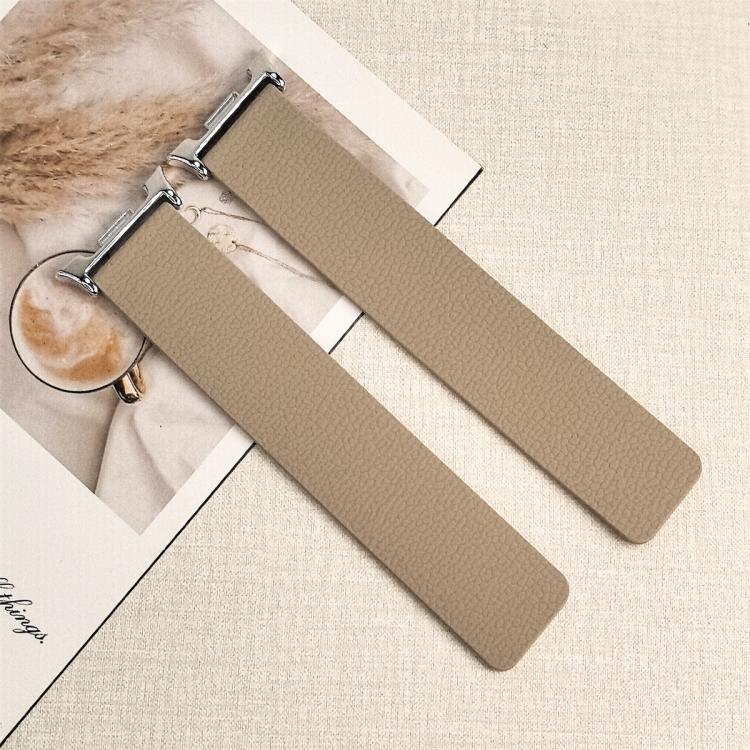 For Samsung Galaxy Watch8 / 8 Classic Lychee Texture Soft Magnetic Silicone Watch Band(Stone Color) - free shipping - PMC TechLife - Order now!