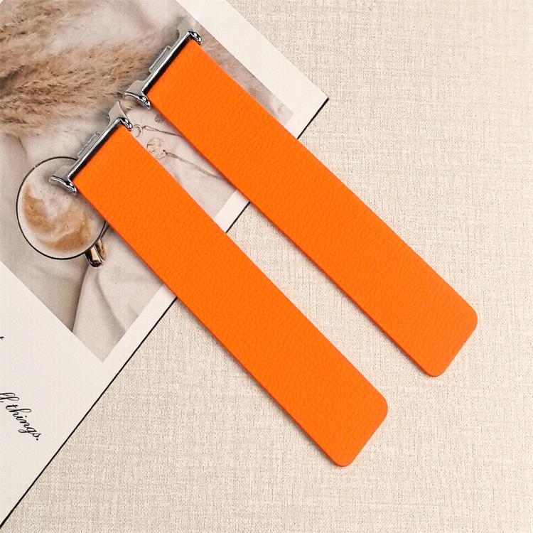 For Samsung Galaxy Watch Ultra 47mm / Ultra 2025 Lychee Texture Soft Magnetic Silicone Watch Band(Orange) - free shipping - PMC TechLife - Order now!
