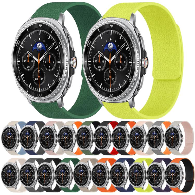 For Samsung Galaxy Watch8 / 8 Classic Lychee Texture Soft Magnetic Silicone Watch Band(Black Red) - free shipping - PMC TechLife - Order now!