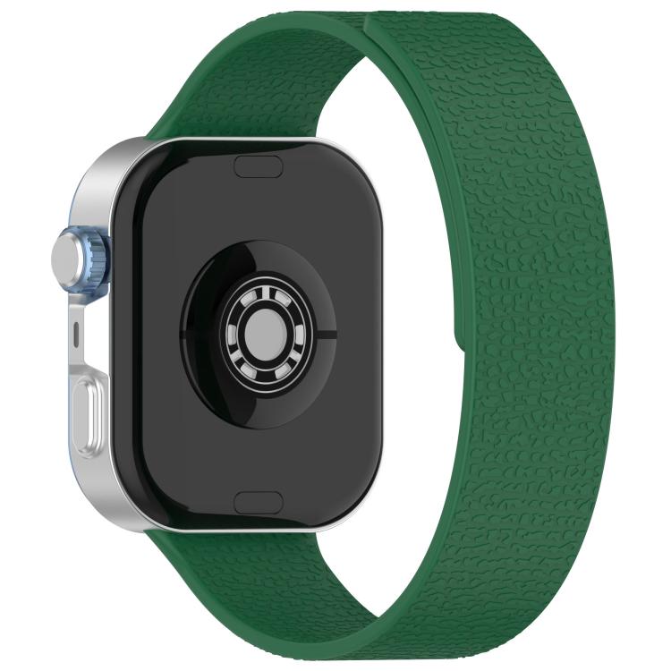 For Huawei Watch Fit4 / Fit4 Pro / Fit3 Lychee Texture Soft Magnetic Silicone Watch Band(Green) - free shipping - PMC TechLife - Order now!