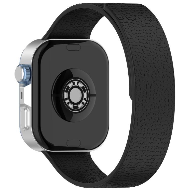 For Huawei Watch Fit4 / Fit4 Pro / Fit3 Lychee Texture Soft Magnetic Silicone Watch Band(Black) - free shipping - PMC TechLife - Order now!