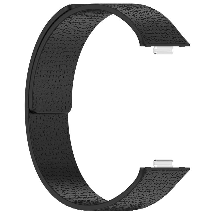 For Huawei Watch Fit4 / Fit4 Pro / Fit3 Lychee Texture Soft Magnetic Silicone Watch Band(Black) - free shipping - PMC TechLife - Order now!