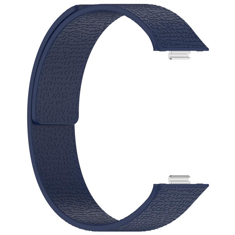 For Huawei Watch Fit4 / Fit4 Pro / Fit3 Lychee Texture Soft Magnetic Silicone Watch Band(Dark Blue) - free shipping - PMC TechLife - Order now!