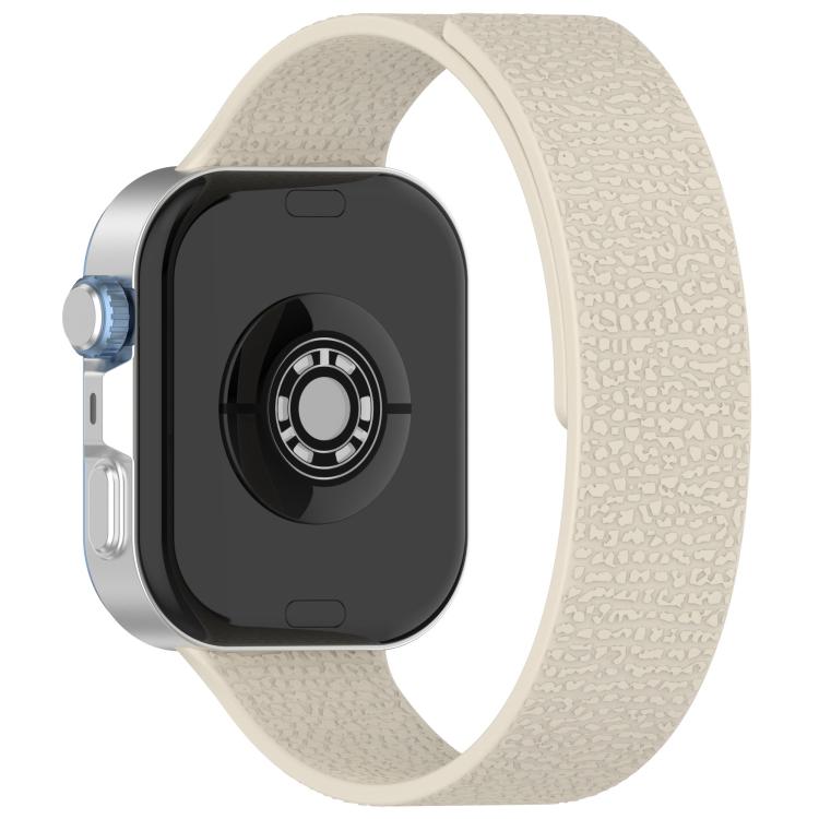 For Huawei Watch Fit4 / Fit4 Pro / Fit3 Lychee Texture Soft Magnetic Silicone Watch Band(Starlight) - free shipping - PMC TechLife - Order now!
