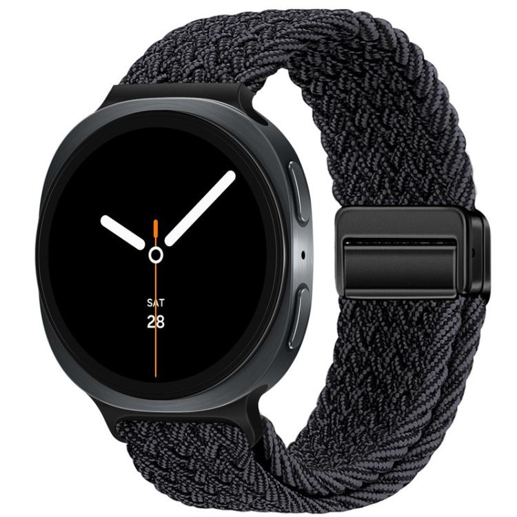 For Samsung Galaxy Watch8 / Watch8 Classic Loop Magnetic Buckle Braided Nylon Watch Band(Graphite Black) - free shipping - PMC TechLife - Order now!