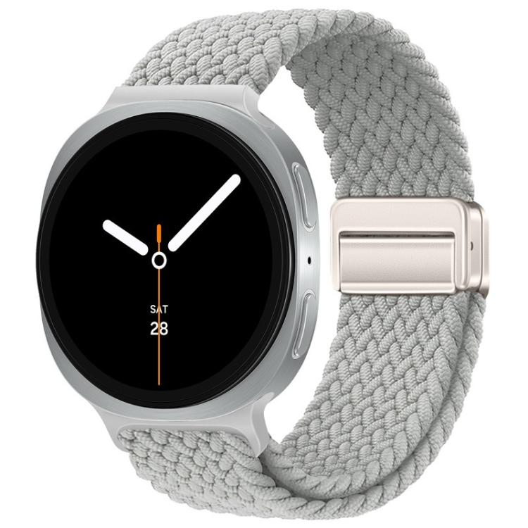 For Samsung Galaxy Watch8 / Watch8 Classic Loop Magnetic Buckle Braided Nylon Watch Band(Pearl White) - free shipping - PMC TechLife - Order now!