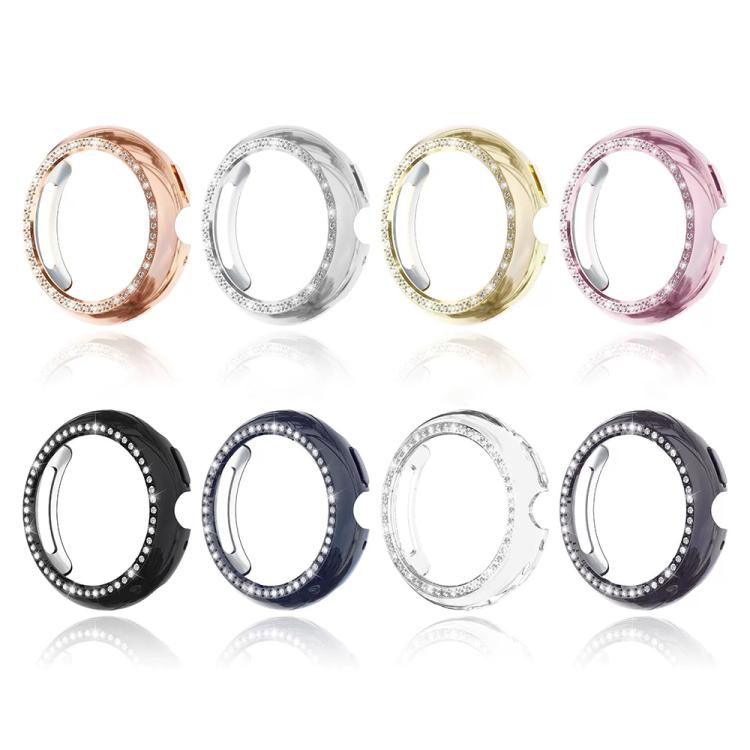 For Google Pixel Watch4 45mm Single Row Diamond Hollow PC Watch Protective Cover(Rose Gold) - free shipping - PMC TechLife - Order now!