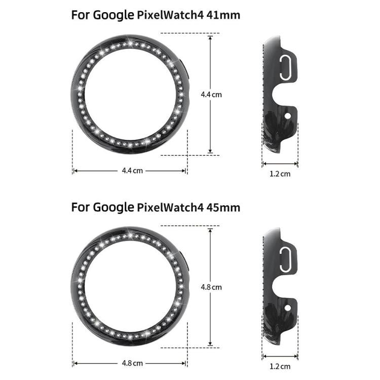 For Google Pixel Watch4 45mm Single Row Diamond Hollow PC Watch Protective Cover(Gold) - free shipping - PMC TechLife - Order now!