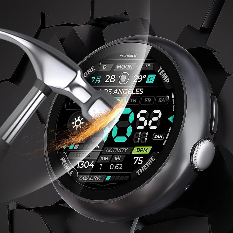 For Google Pixel Watch4 45mm Tempered Film Integrated PC Watch Protective Cover(Silver) - free shipping - PMC TechLife - Order now!