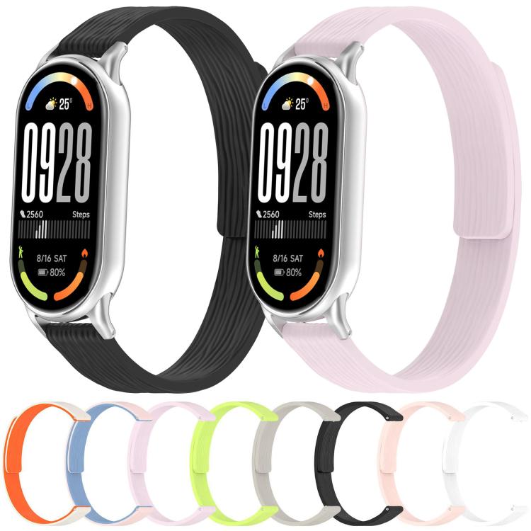 12mm Striped Soft Magnetic Silicone Watch Band(Starlight Orange) - free shipping - PMC TechLife - Order now!