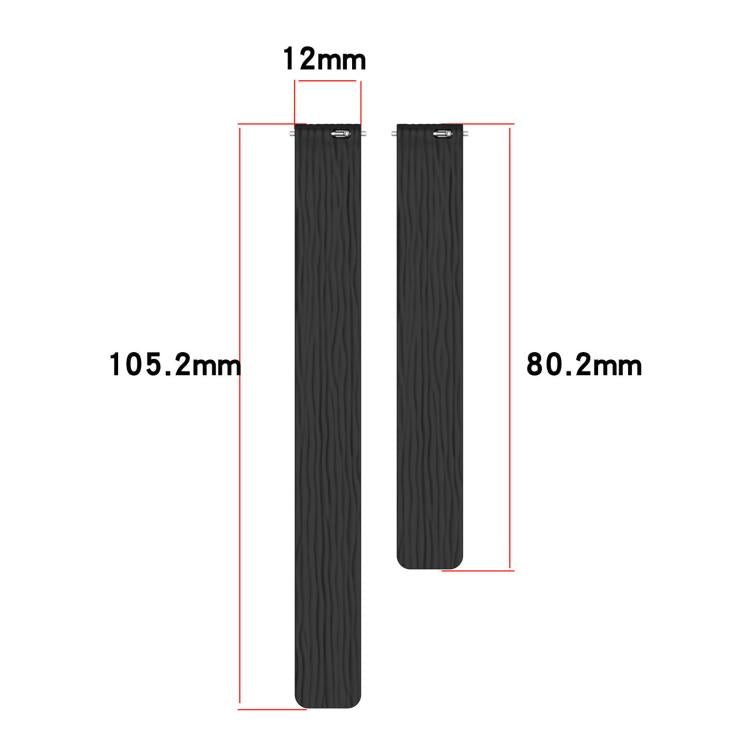 12mm Striped Soft Magnetic Silicone Watch Band(Gray) - free shipping - PMC TechLife - Order now!
