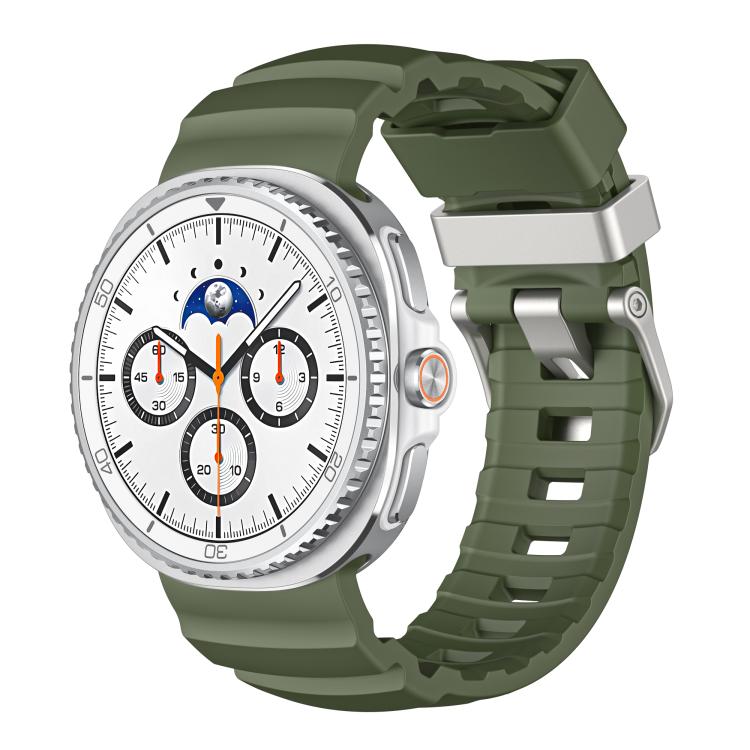 For Samsung Galaxy Watch8 / Watch8 Classic Silver Buckle Silicone Watch Band(Green) - free shipping - PMC TechLife - Order now!