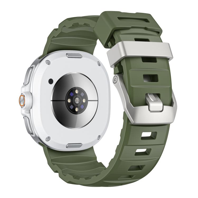 For Samsung Galaxy Watch8 / Watch8 Classic Silver Buckle Silicone Watch Band(Green) - free shipping - PMC TechLife - Order now!