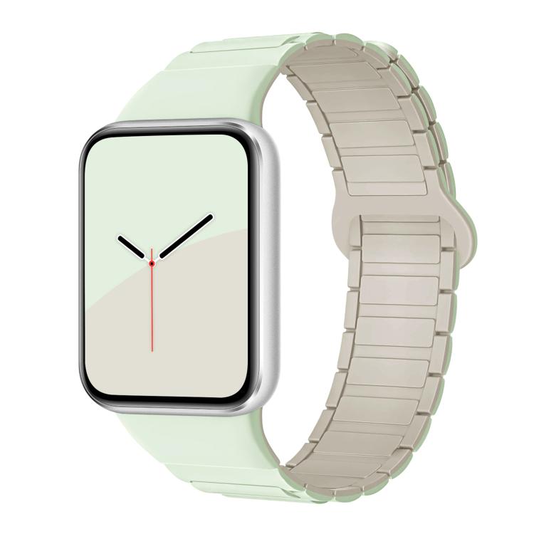For Xiaomi Smart Band 9 Pro / Redmi Watch 5 Tri-Beads Magnetic Silicone Watch Band(Light Mint Starlight) - free shipping - PMC TechLife - Order now!