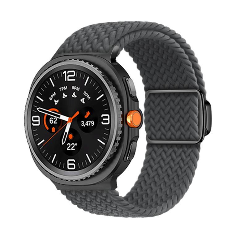 For Samsung Galaxy Watch8 / Watch8 Classic Magnetic Buckle Braided Nylon Watch Band(Space Gray) - free shipping - PMC TechLife - Order now!