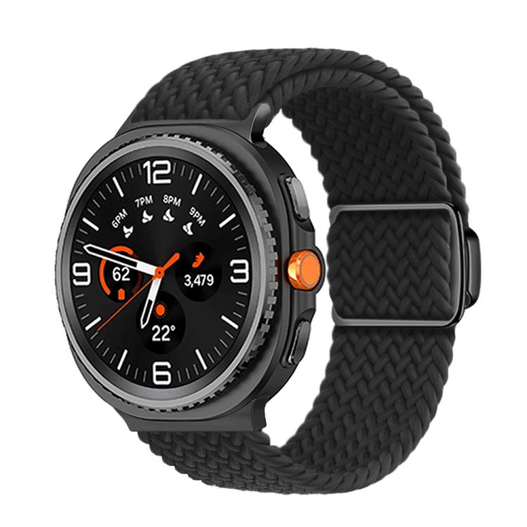 For Samsung Galaxy Watch8 / Watch8 Classic Magnetic Buckle Braided Nylon Watch Band(Black) - free shipping - PMC TechLife - Order now!
