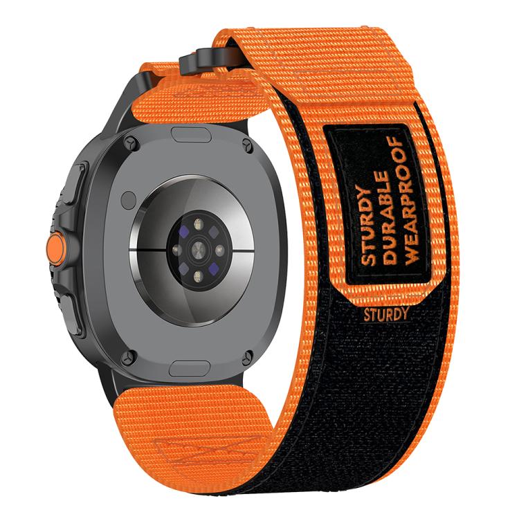 For Samsung Galaxy Watch8 / Watch8 Classic Two Sections Nylon Hook And Loop Fastener Watch Band(Orange) - free shipping - PMC TechLife - Order now!