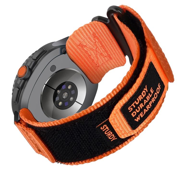 For Samsung Galaxy Watch8 / Watch8 Classic Two Sections Nylon Hook And Loop Fastener Watch Band(Orange) - free shipping - PMC TechLife - Order now!