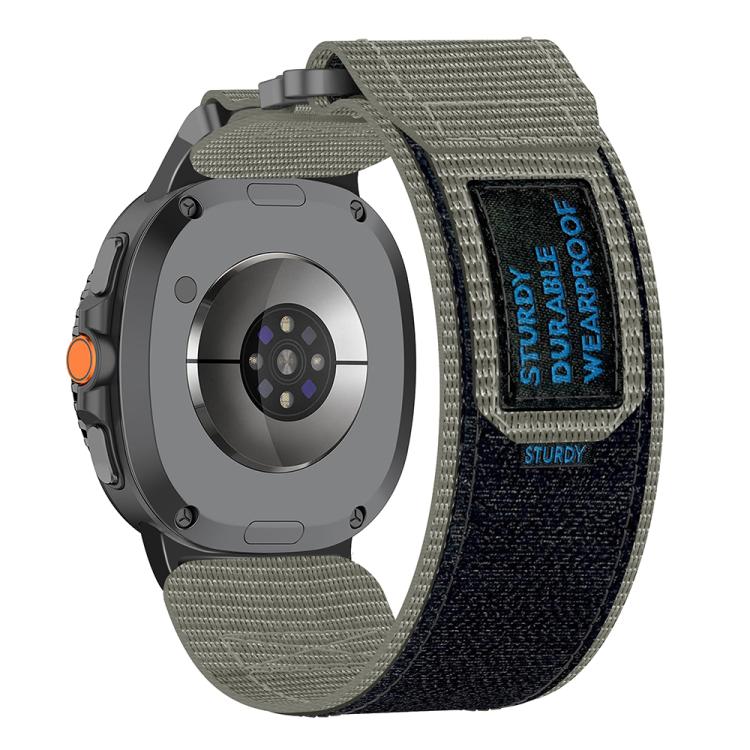 For Samsung Galaxy Watch8 / Watch8 Classic Two Sections Nylon Hook And Loop Fastener Watch Band(Gray) - free shipping - PMC TechLife - Order now!