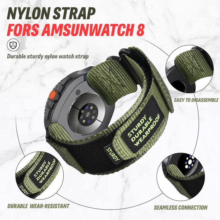 For Samsung Galaxy Watch8 / Watch8 Classic Two Sections Nylon Hook And Loop Fastener Watch Band(Orange) - free shipping - PMC TechLife - Order now!