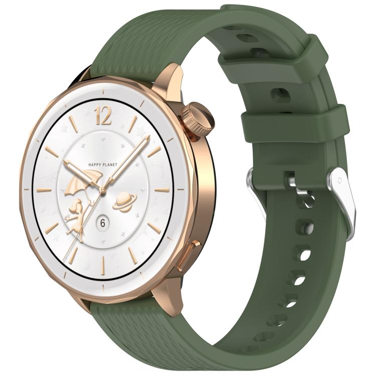 For OnePlus Watch 3 43mm Rhombic Texture Groove Silicone Watch Band(Dark Green) - free shipping - PMC TechLife - Order now!